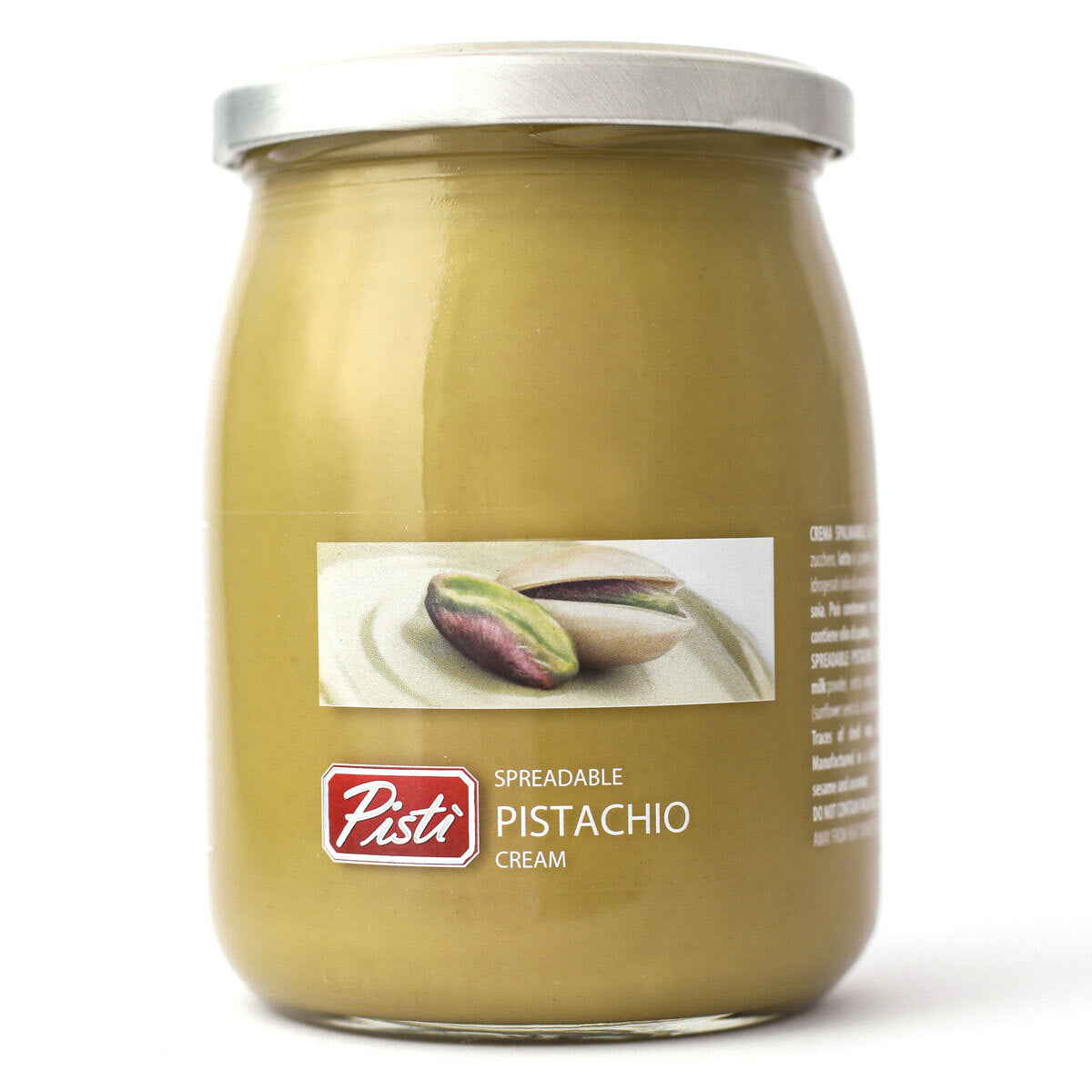 Pisti Sicilian Pistachio Cream Spread Spreadable Paste Jar (600g)