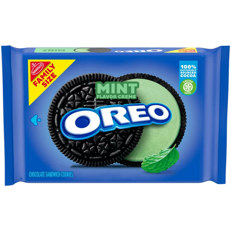 Oreo Cookies Family Size Mint Flavour Creme (530g)