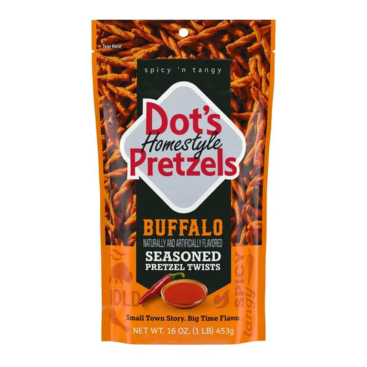 Dot's Homestyle Pretzels Buffalo Seasoned Pretzel Twists Family Size (454g)