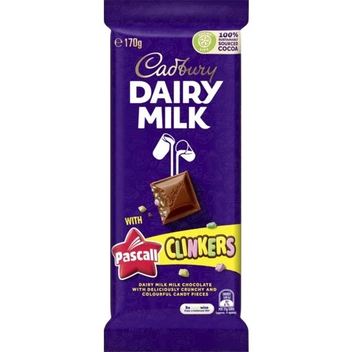 Cadbury Dairy Milk With Pascall Clinkers (170g)