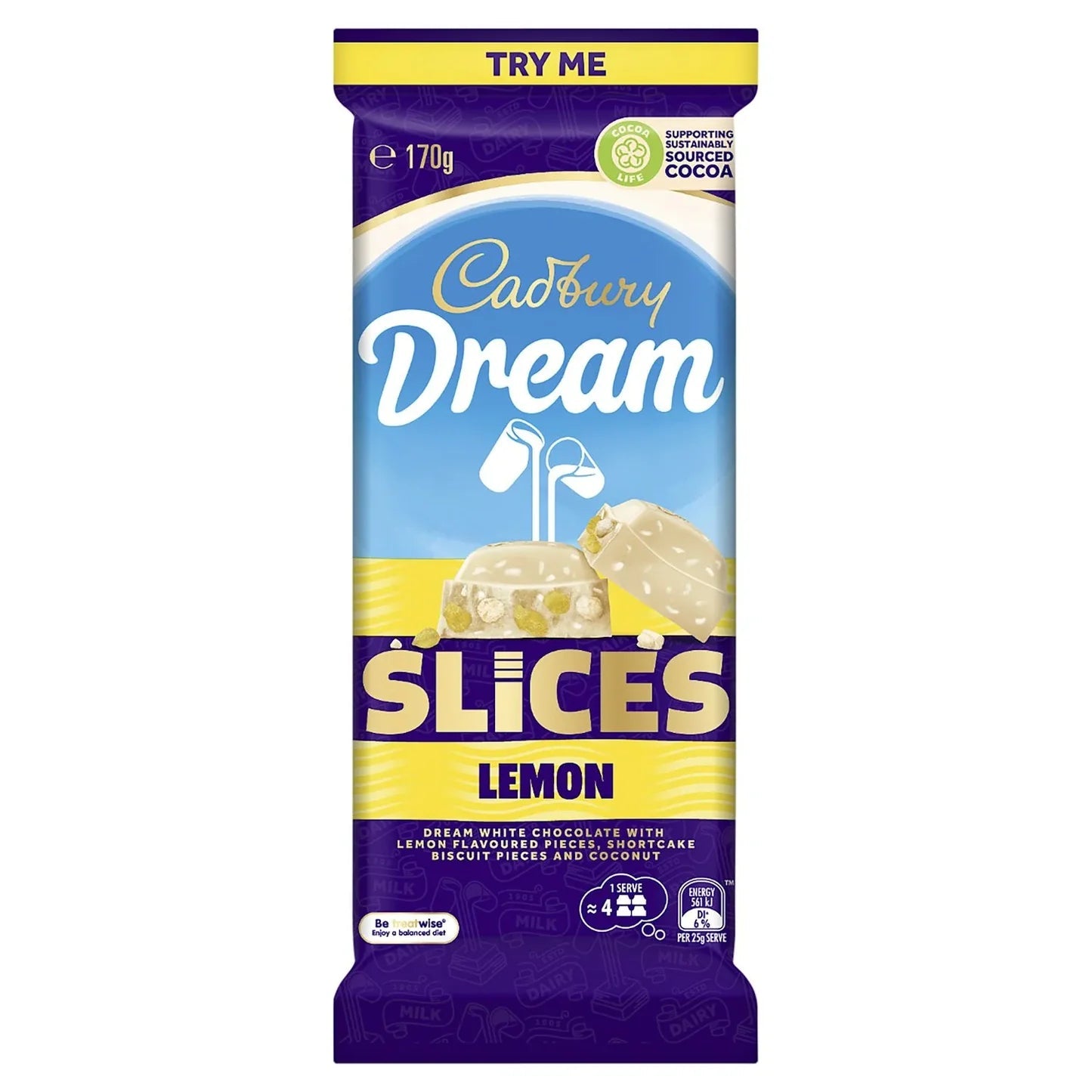 Cadbury Dream Slices Lemon (170g)