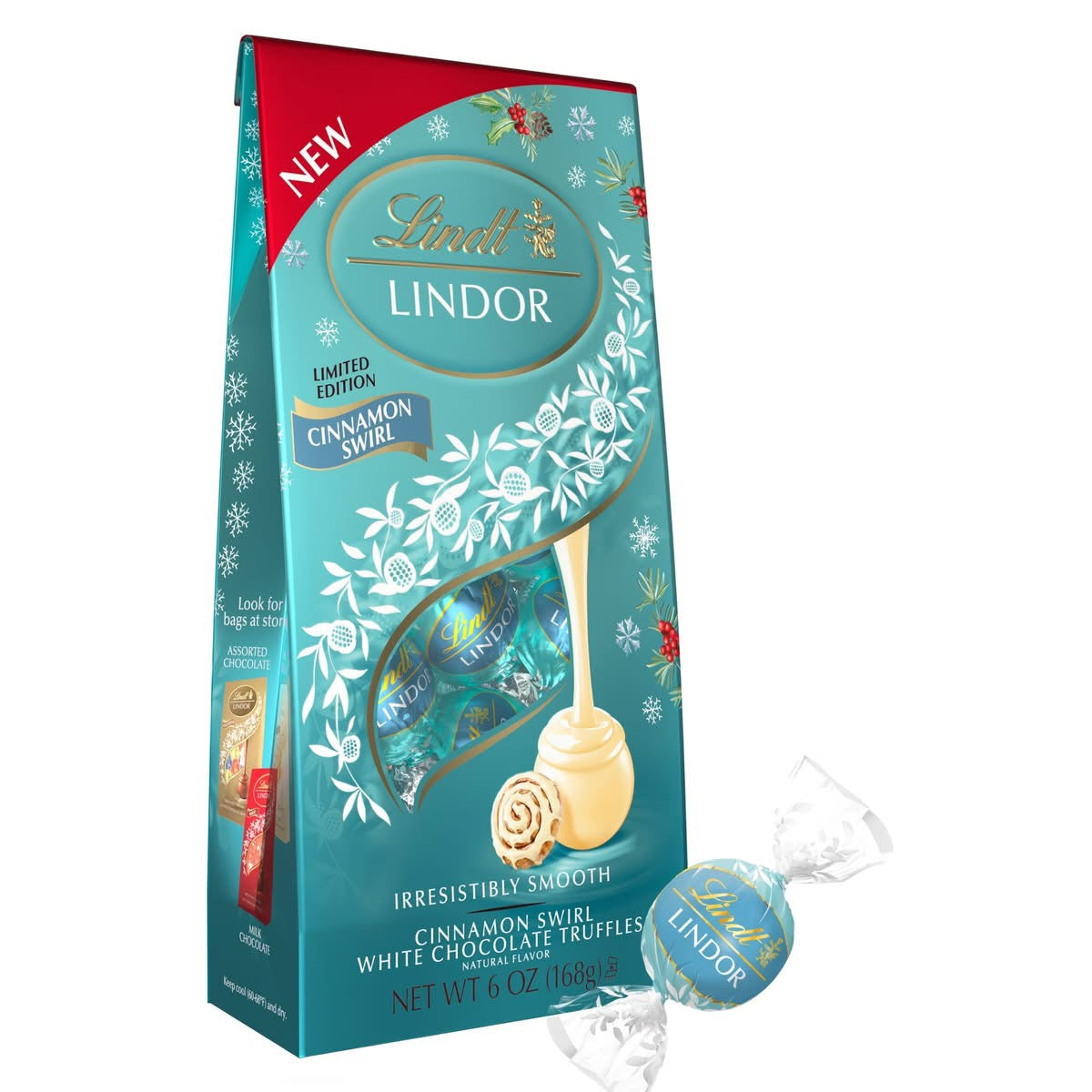 Lindt Christmas Cinnamon Swirl White Chocolate Truffles (144g) Limited Edition