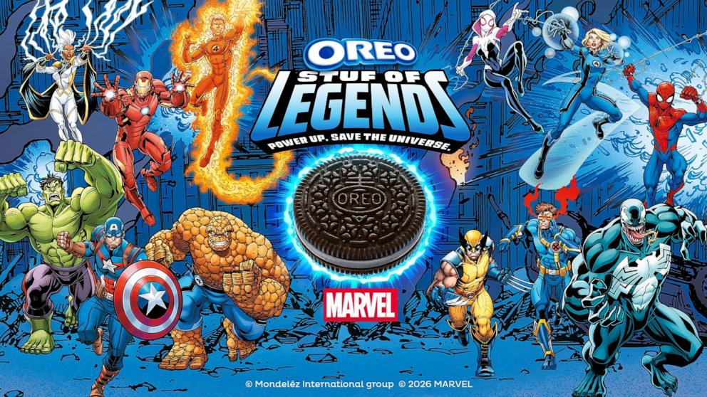 Marvel x Oreo Stuf of Legend Cookies with Colour Changing Creme (303g)