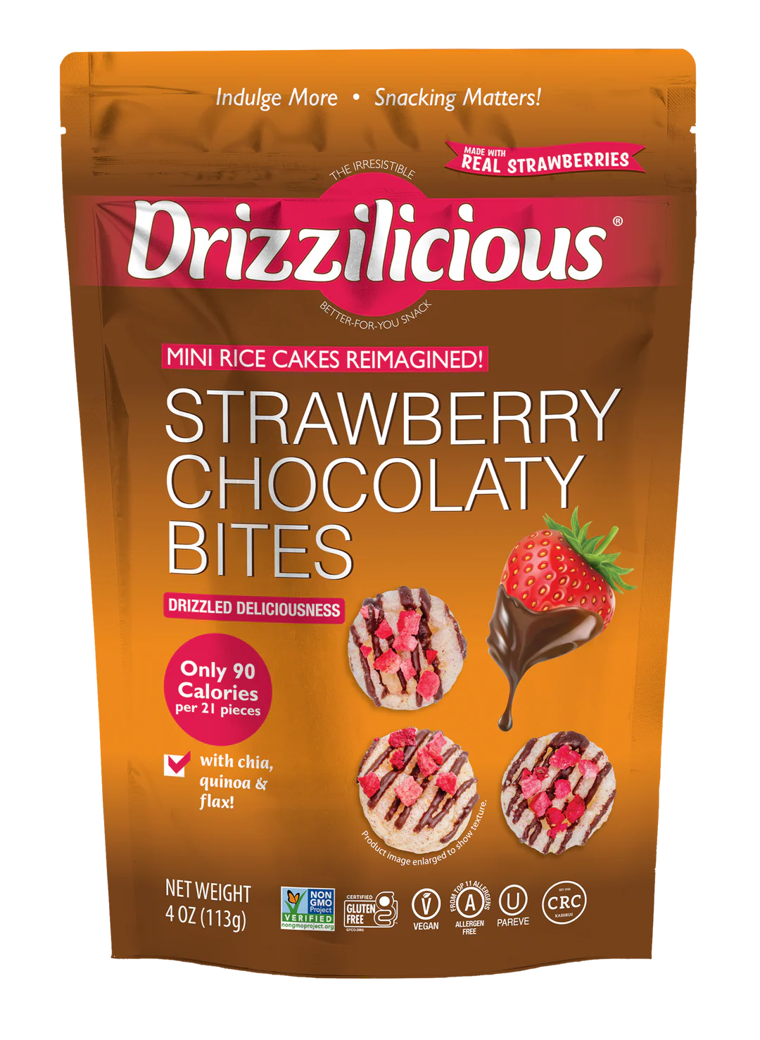 Drizzilicious Strawberry Chocolaty Mini Rice Cakes (113g)