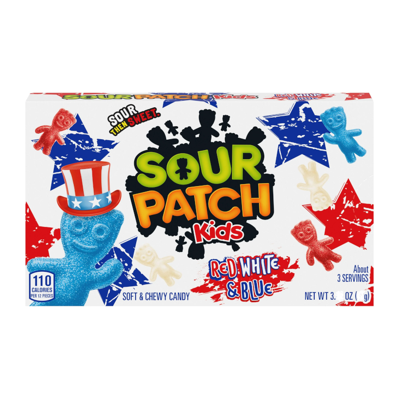 Sour Patch Kids Red White & Blue Theatre Box 3.1oz (88g)