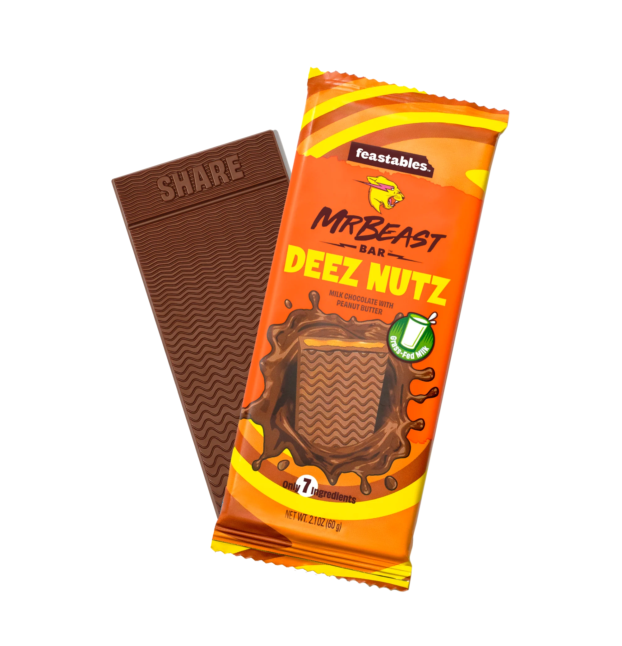 Mr Beast Feastables Chocolate Bar Deez Nutz (60g) – Scagnelli's