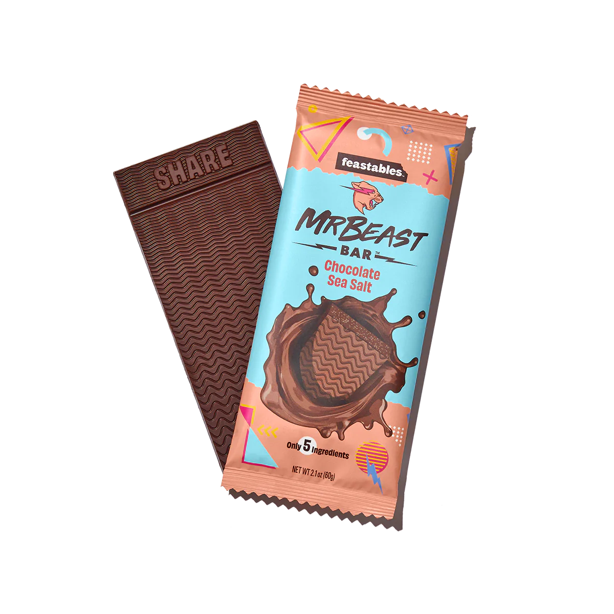 Feastables MrBeast Almond Chocolate Bar 2.1 oz 60g 1 bar 