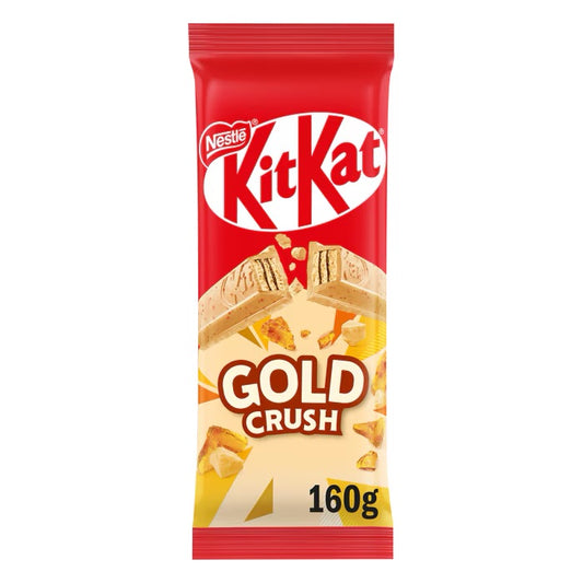 Kit Kat Gold Crush Caramel Chocolate & Crushed Caramel Crisps (160g)