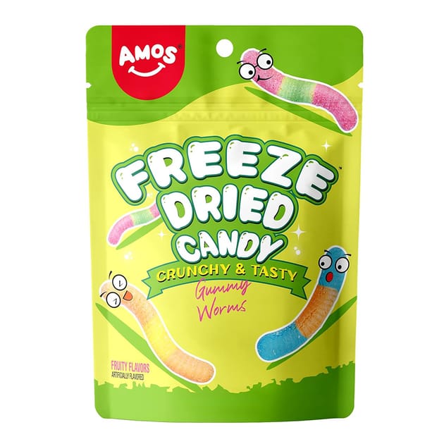 Amos Freeze Dried Gummy Worms (40g)