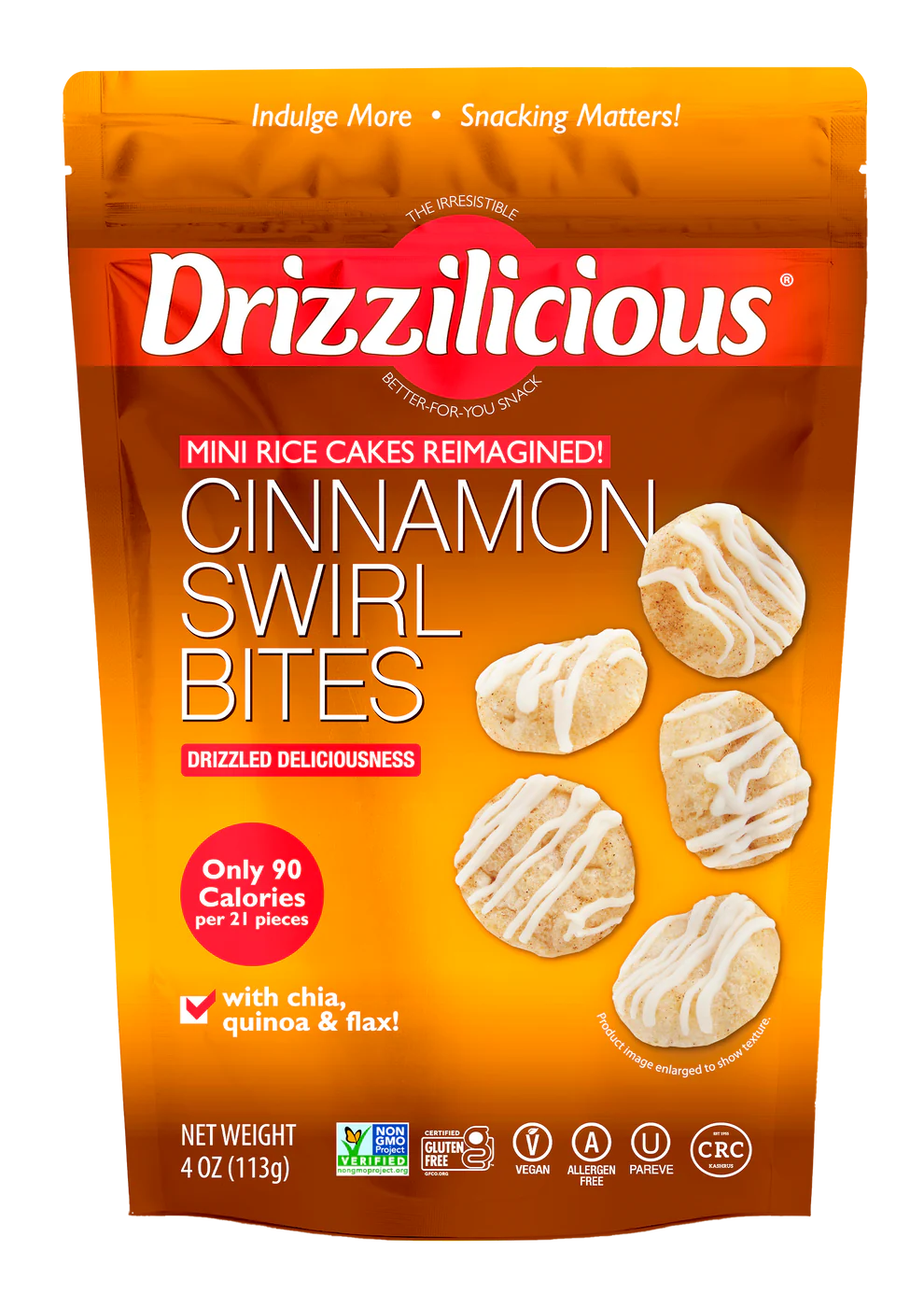 Drizzilicious Cinnamon Swirl Mini Rice Cakes (113g)