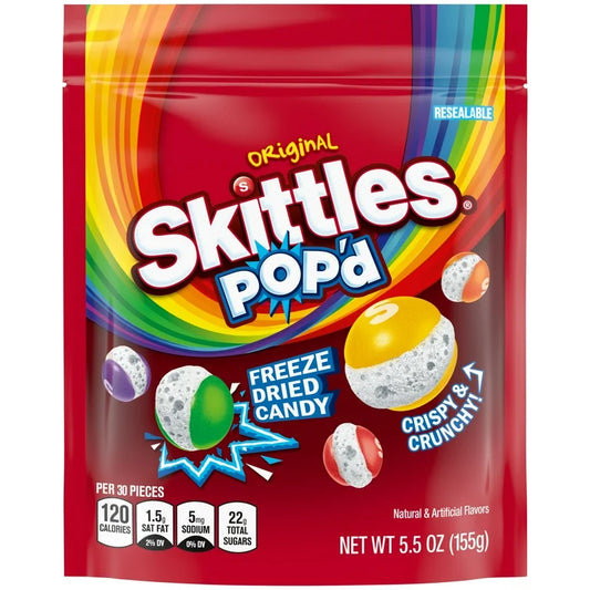 Skittles Pop’d Original Freeze Dried Candy (155g)