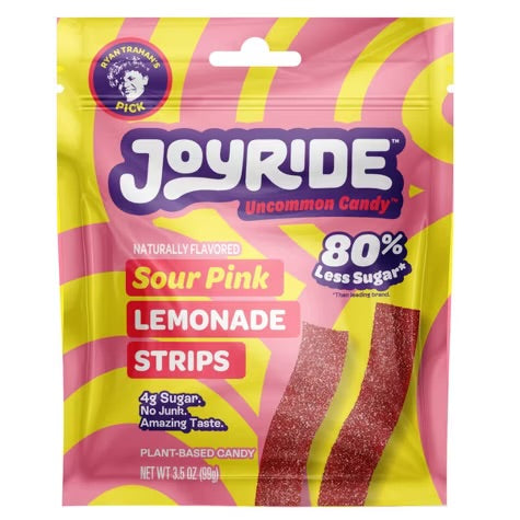 Joyride Sweets Sour Pink Lemonade Candy Strips (99g)