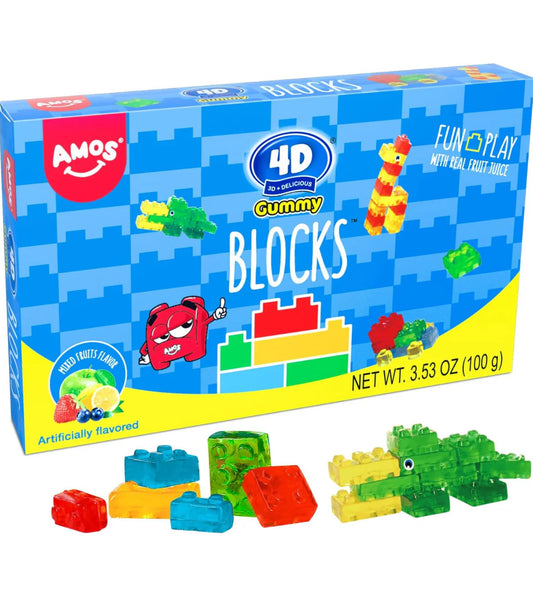 Amos 4D Gummy Blocks (100g)