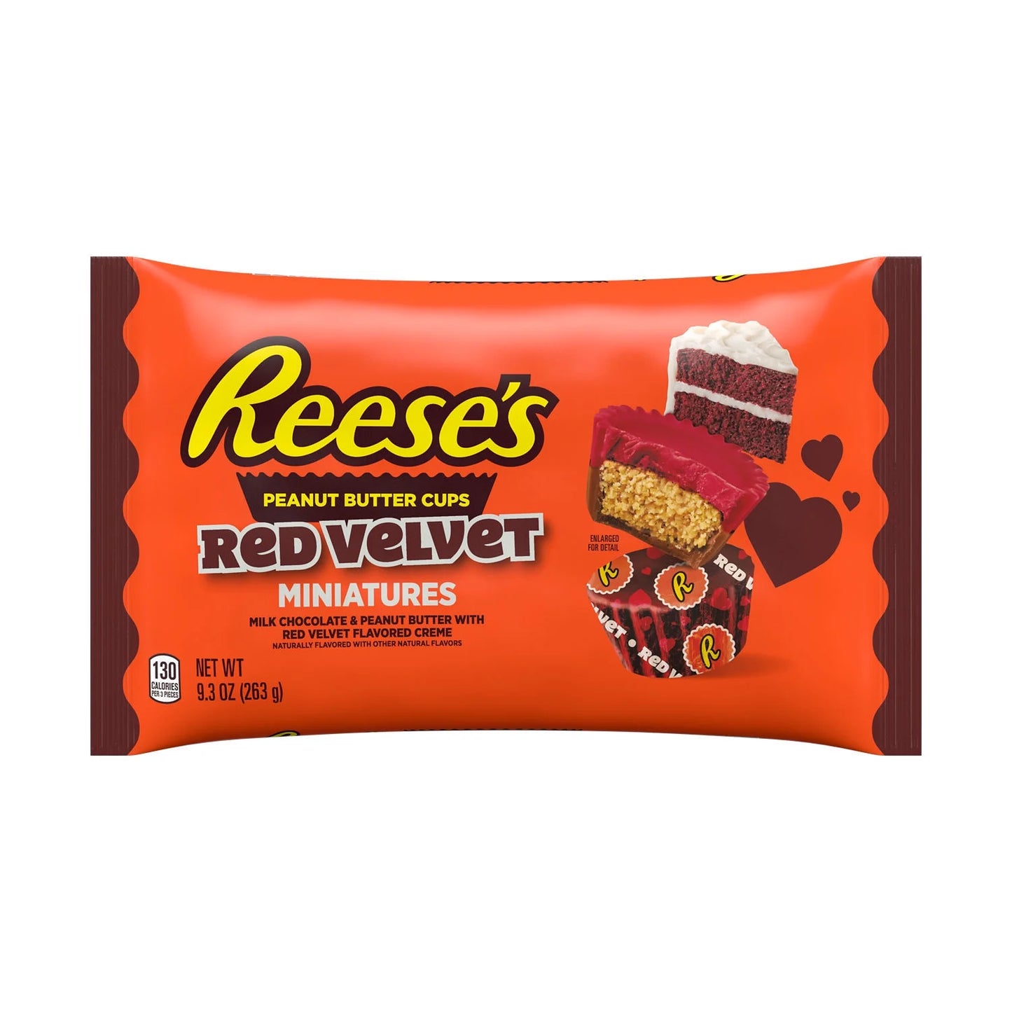 Reese's Miniatures Milk Chocolate and Red Velvet Flavoured Creme Peanut Butter Cups Share Bag (263g)