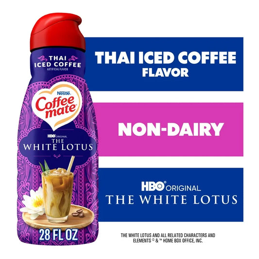 Coffee mate White Lotus Thai Iced Coffee Flavored Creamer, Non-Dairy Cold Coffee Creamer (828ml)