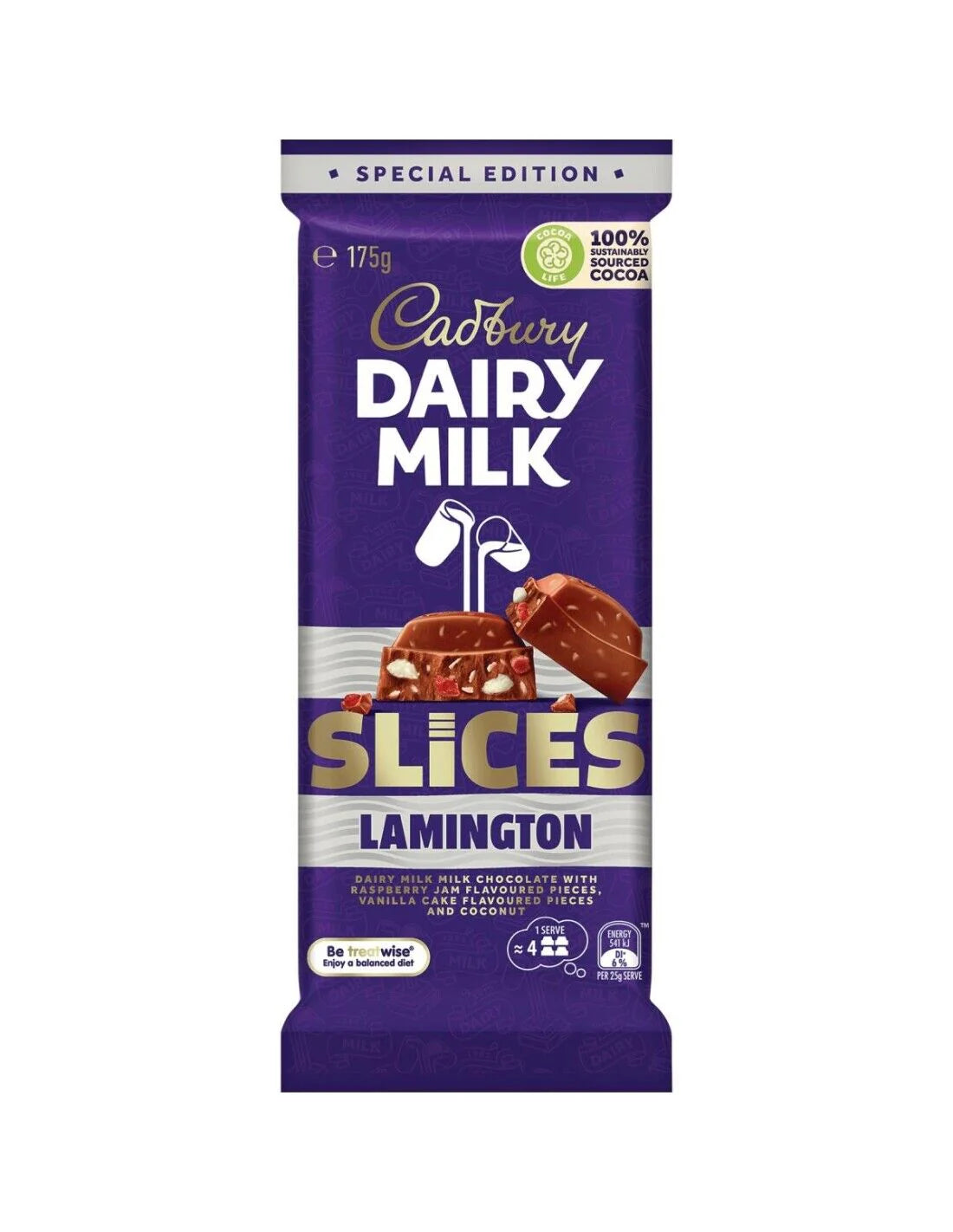 Cadbury Dairy Milk Slices Lamington Limited Edition (175g)