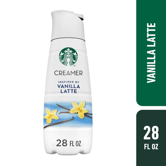 Starbucks Vanilla Flavoured Coffee Creamer, Inspired by Vanilla Latte (828ml)