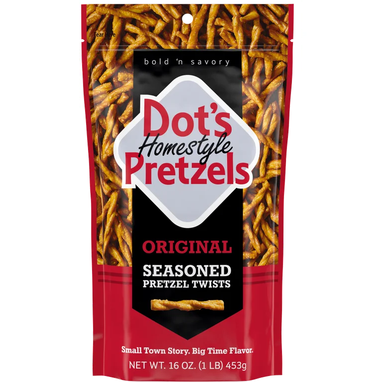 Dot's Homestyle Pretzels, Original Seasoned Pretzel Twists Family Size (454g)