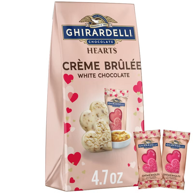 Ghirardelli Valentine's White Chocolate Créme Brulee Hearts Bag (135.8g)