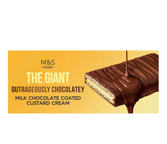 M&S The Giant Outrageously Chocolatey Milk Chocolate Coated Custard Cream (270g)
