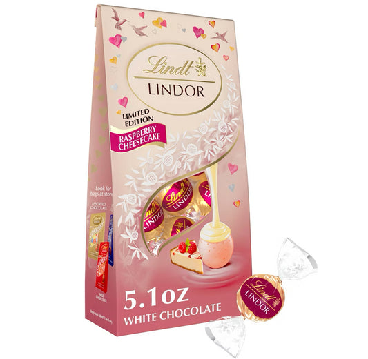 Lindt Raspberry Cheesecake White Chocolate Truffles (144g) Limited Edition