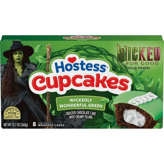 Hostess Wicked: For Good Cupcakes Chocolate Snack Cakes with Wickedly Wonderful Green Frosting (360g)