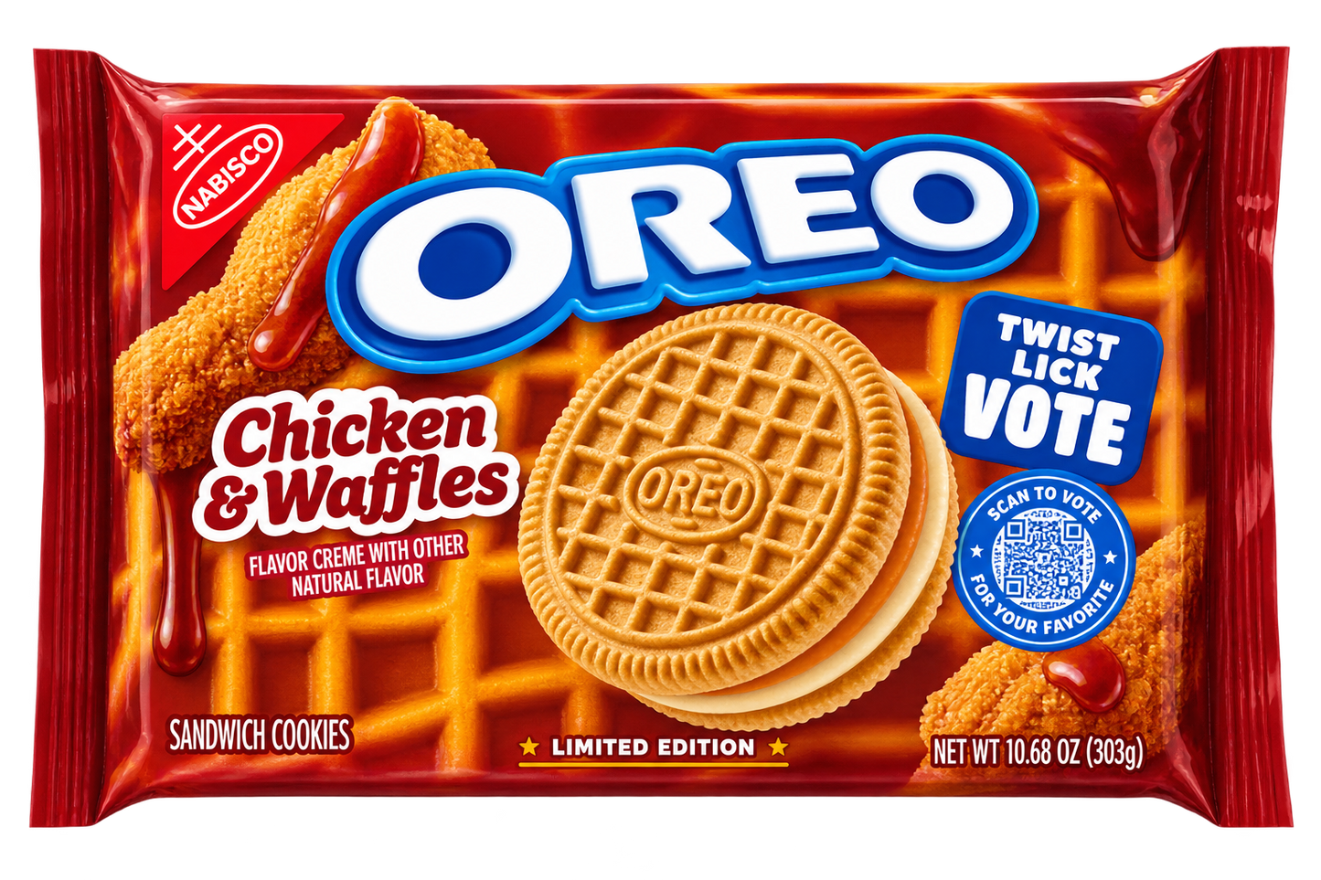 Oreo Chicken & Waffles Sandwich Cookies Limited Edition (303g)