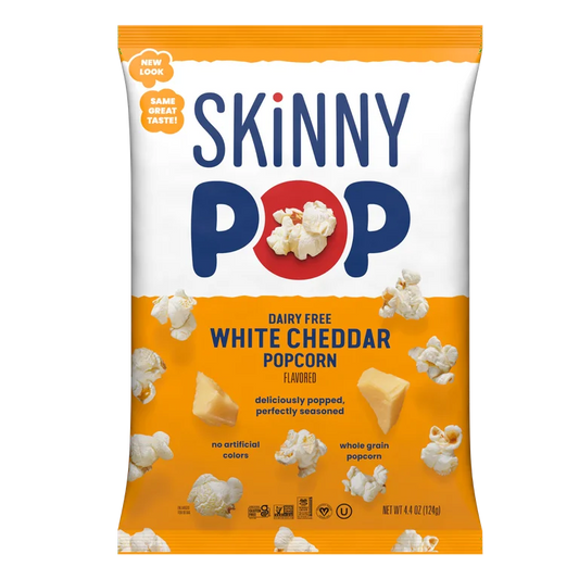 Skinny Pop Popcorn Dairy Free White Cheddar (124g)
