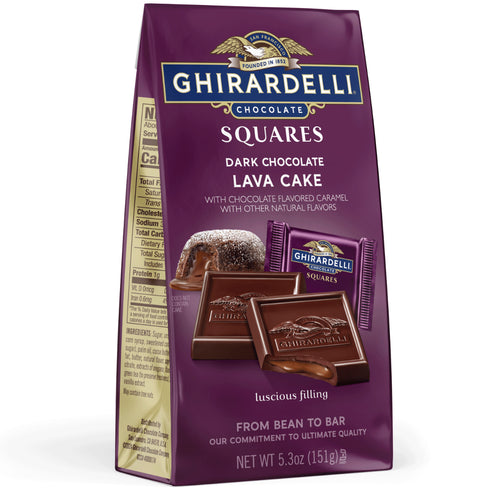 Ghirardelli Dark Chocolate Squares with Lava Cake Filling (151g)
