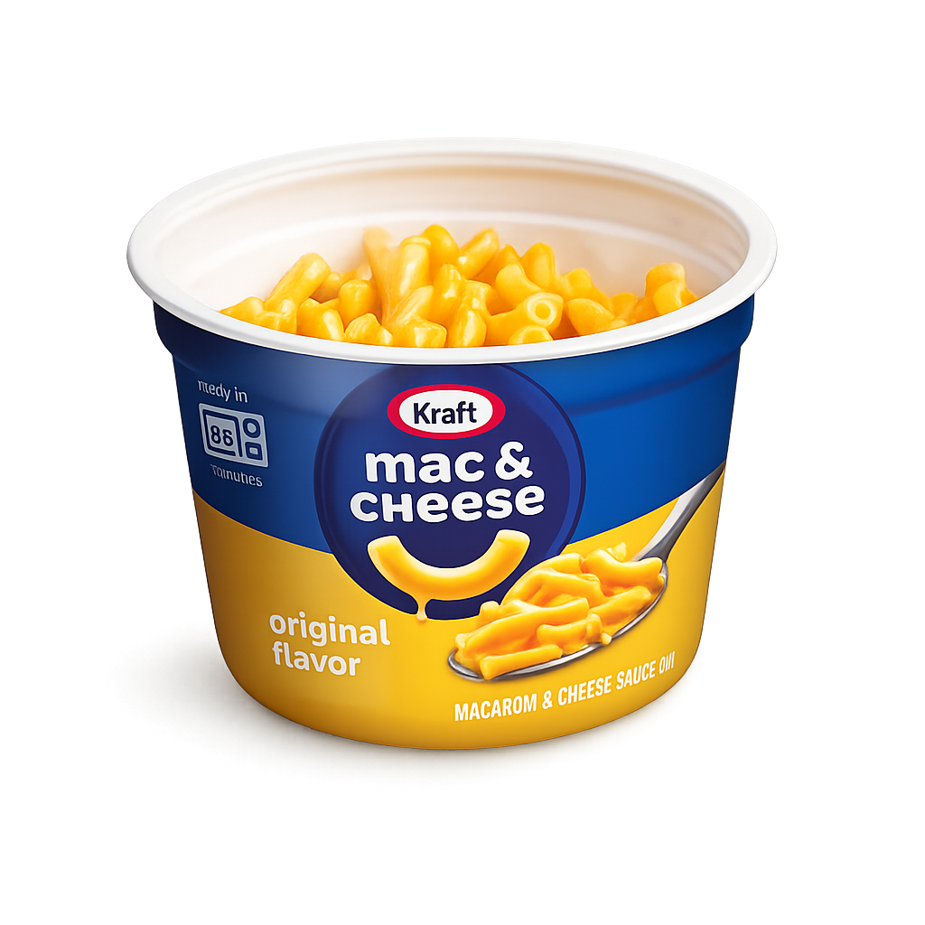 Kraft Original Mac and Cheese Cups Easy Microwavable Dinner (56g)