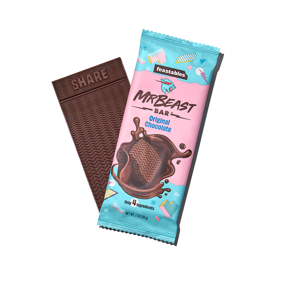 Mr Beast Feastables Chocolate Bar Original Flavour (60g)