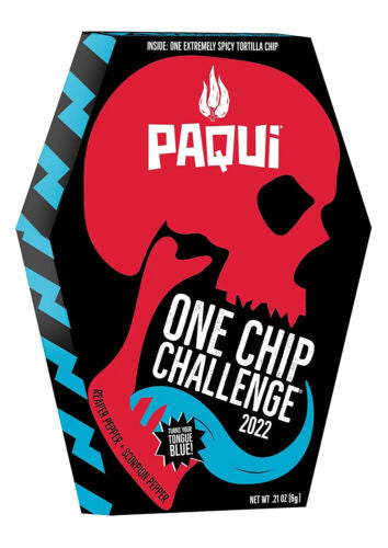 Paqui One Chip Challenge NEW 2022 Carolina Reaper Scorpion Chile Pepper Tortilla